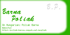 barna poliak business card